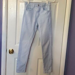 Light wash, high-waisted skinny jeans